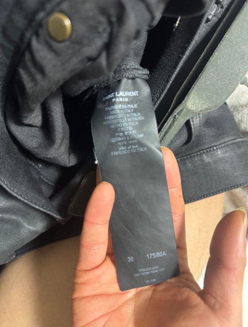 SAINT LAURENT PARIS 30 コーティングデニム