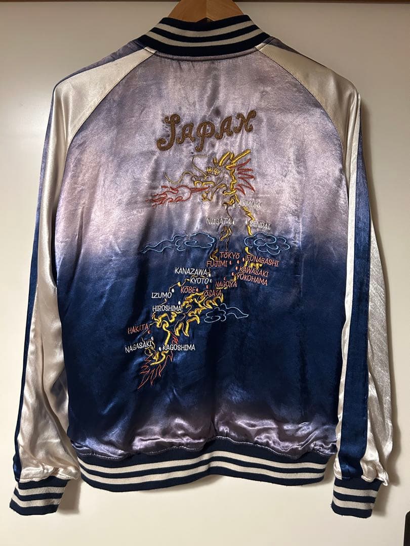 Schott スカジャン Mサイズ ネイビー/シルバー