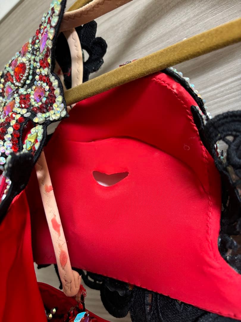 製 高級ベリーダンス衣装 赤