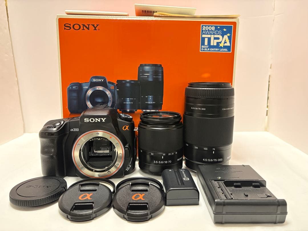 初心者向け SONY α200 レンズセット ソニー デジタル一眼レフ カメラ