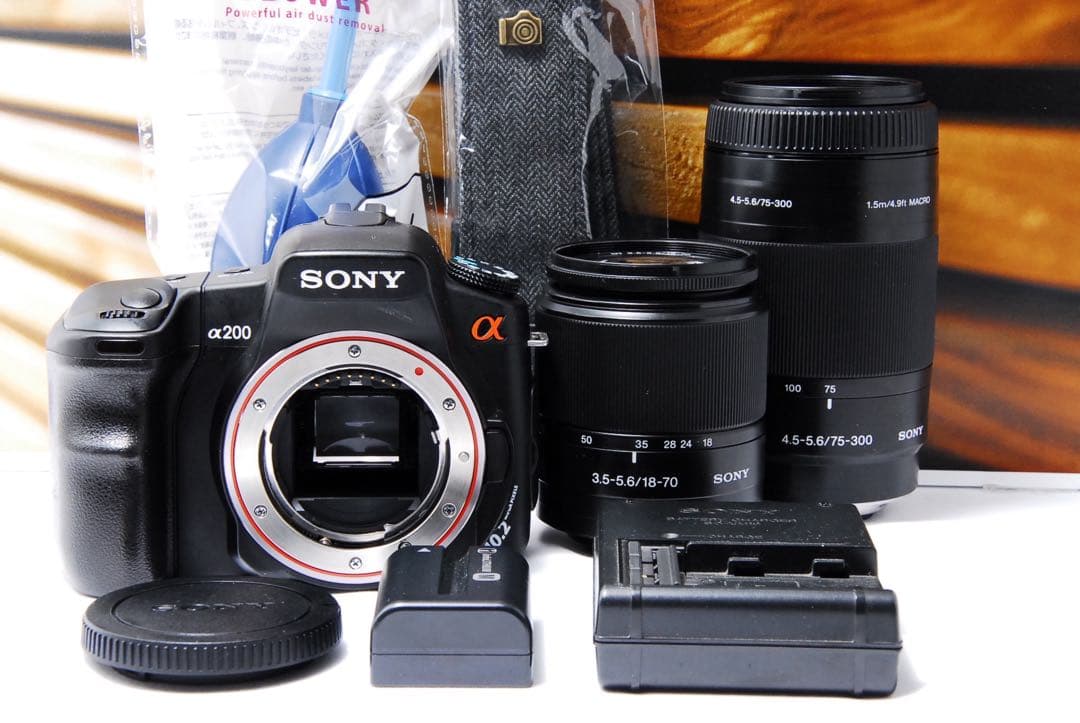 初心者向け SONY α200 レンズセット ソニー デジタル一眼レフ カメラ