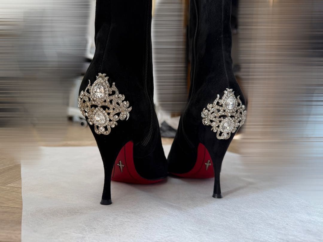 【超希少】CESARE PACIOTTI ニーハイブーツ スエード 38