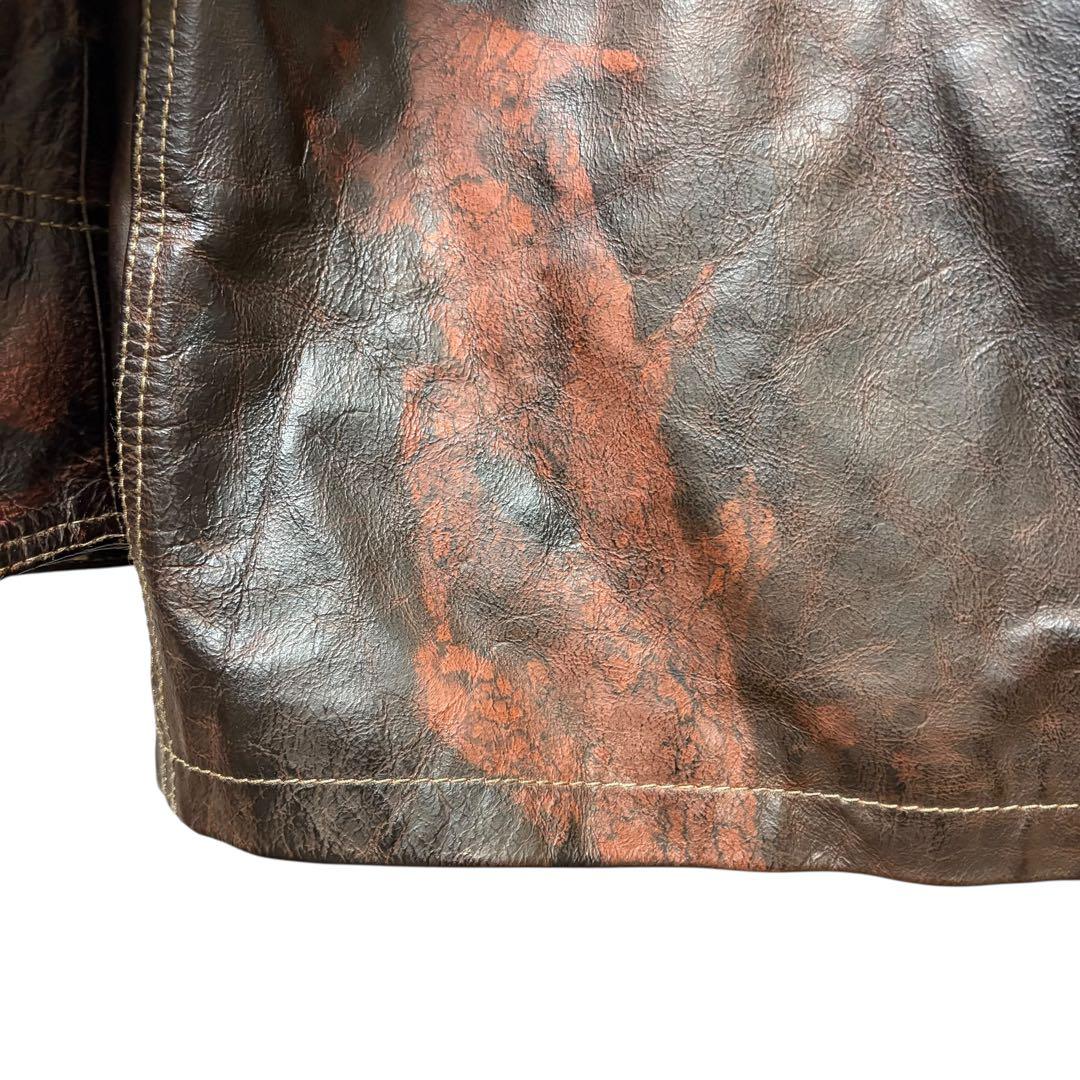 激シブ極上カーフスキンMarlboroClassicsレザージャケットカーコート