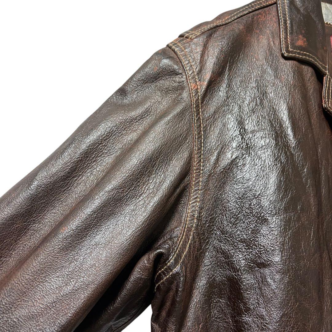 激シブ極上カーフスキンMarlboroClassicsレザージャケットカーコート