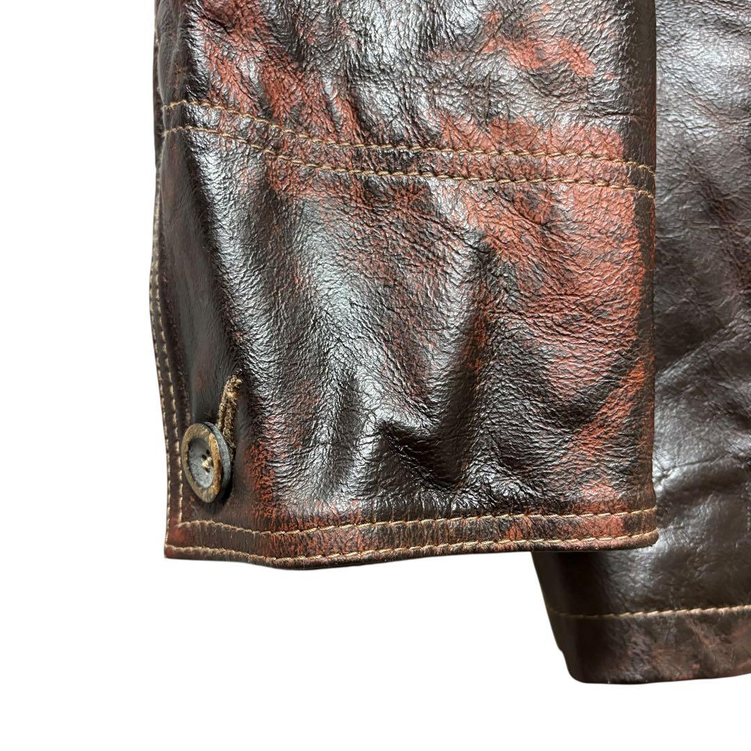 激シブ極上カーフスキンMarlboroClassicsレザージャケットカーコート