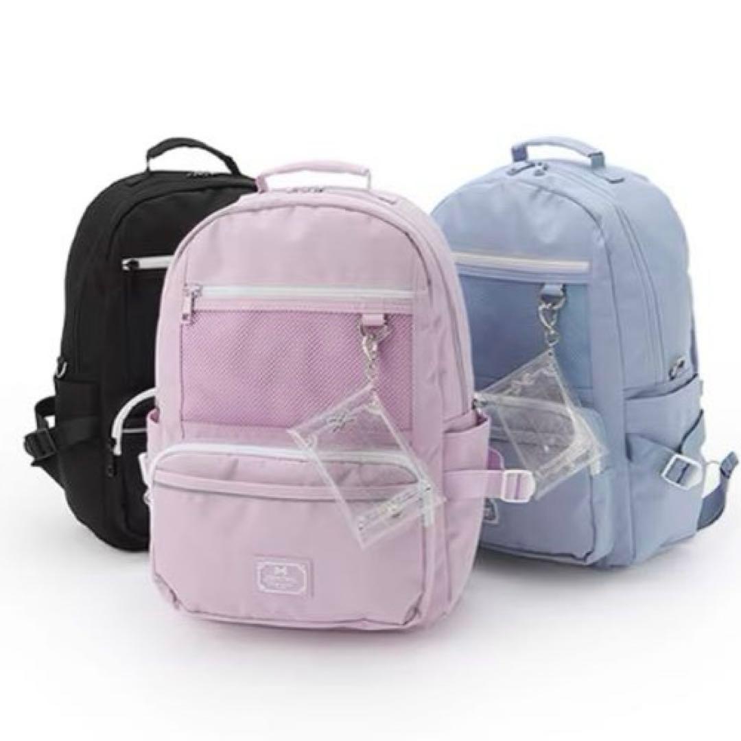 メゾピアノジュニア　【Cuugal掲載】クリアラメポーチつきリュック