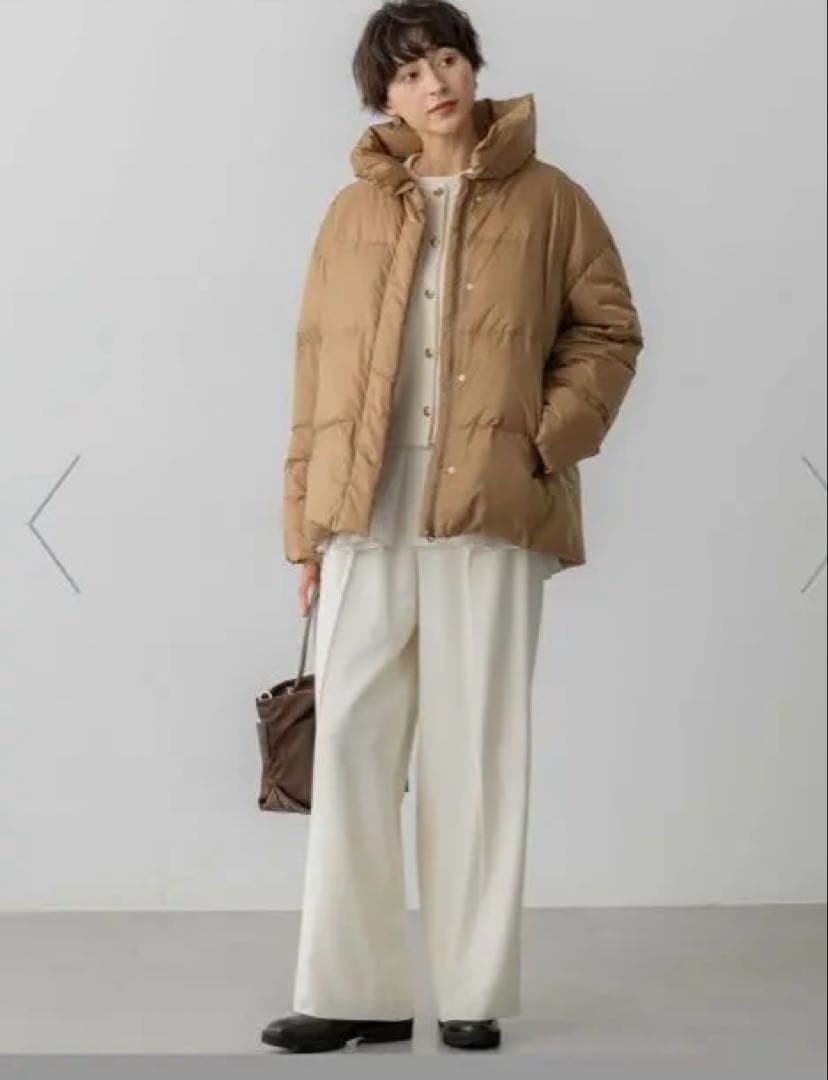 Oggi掲載23区今季新品シレータフタ ハイネック ショート ダウンコート