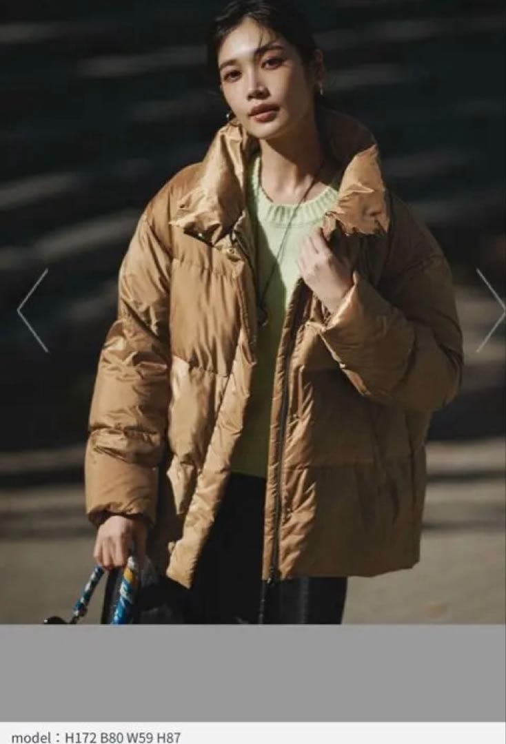 Oggi掲載23区今季新品シレータフタ ハイネック ショート ダウンコート