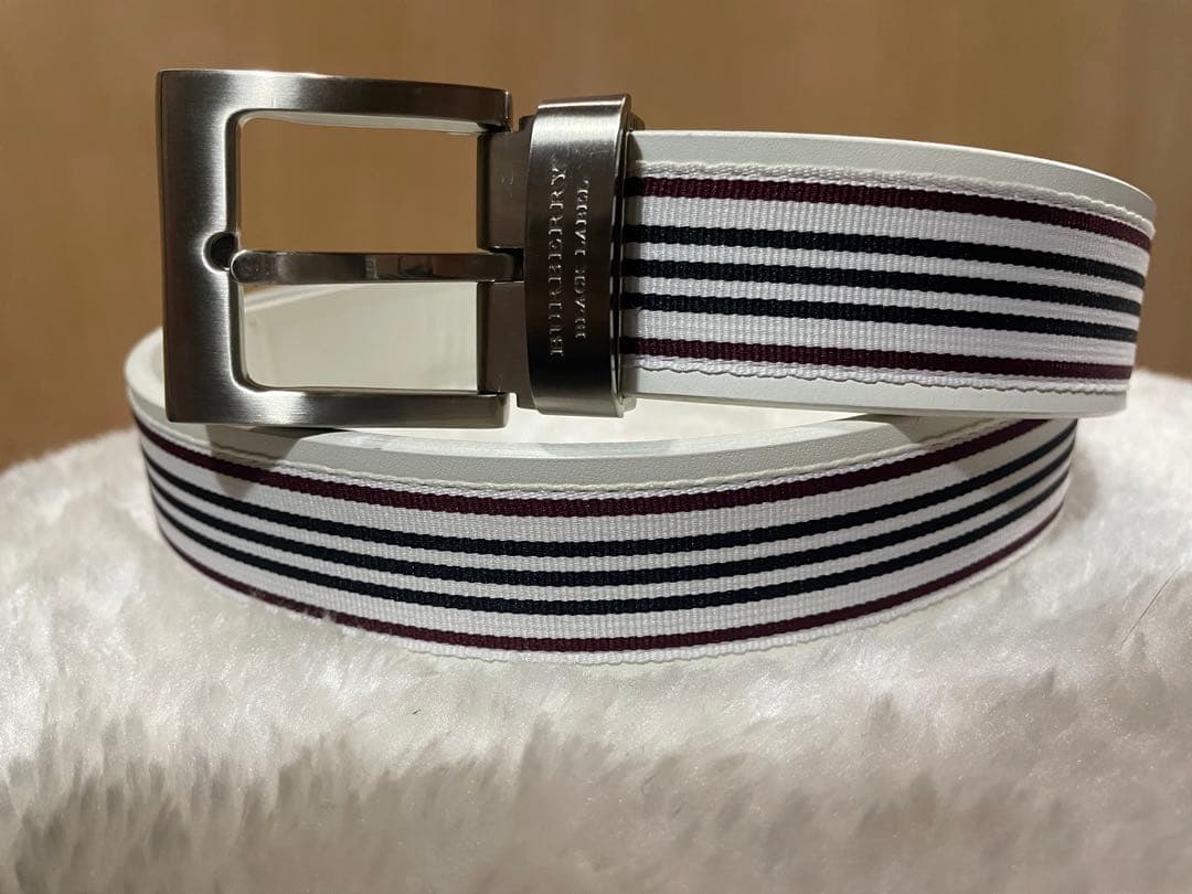 ✨美品✨BURBERRY BLACK LABEL ベルト ノバストライプ 裁断可