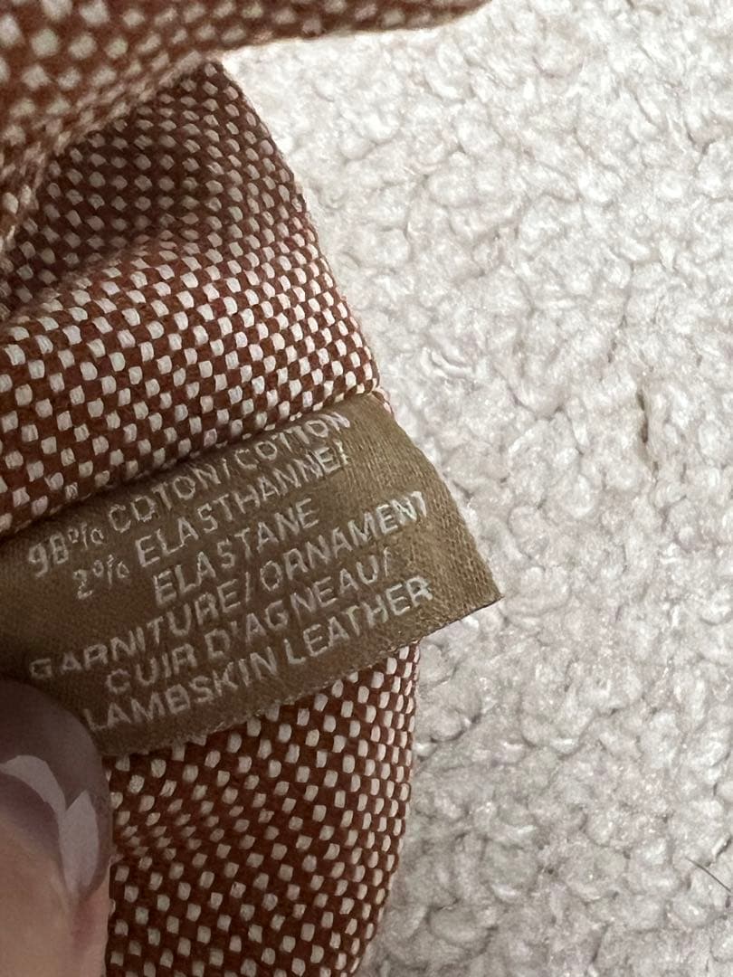 HERMES シュシュ ブラウン・ホワイト