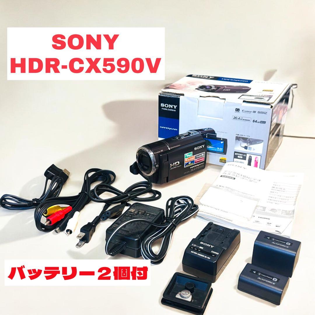 スピード配送　SONY HDR-CX590V バッテリー２個付