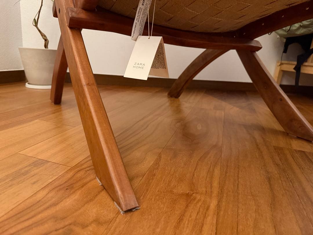 ZARA  レザー　1人掛けフォールディングチェア　ソファ