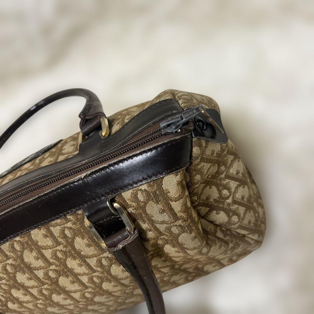 クリスチャンディオール ハンドバッグ ミニボストン トロッター ブラウンCDロゴ