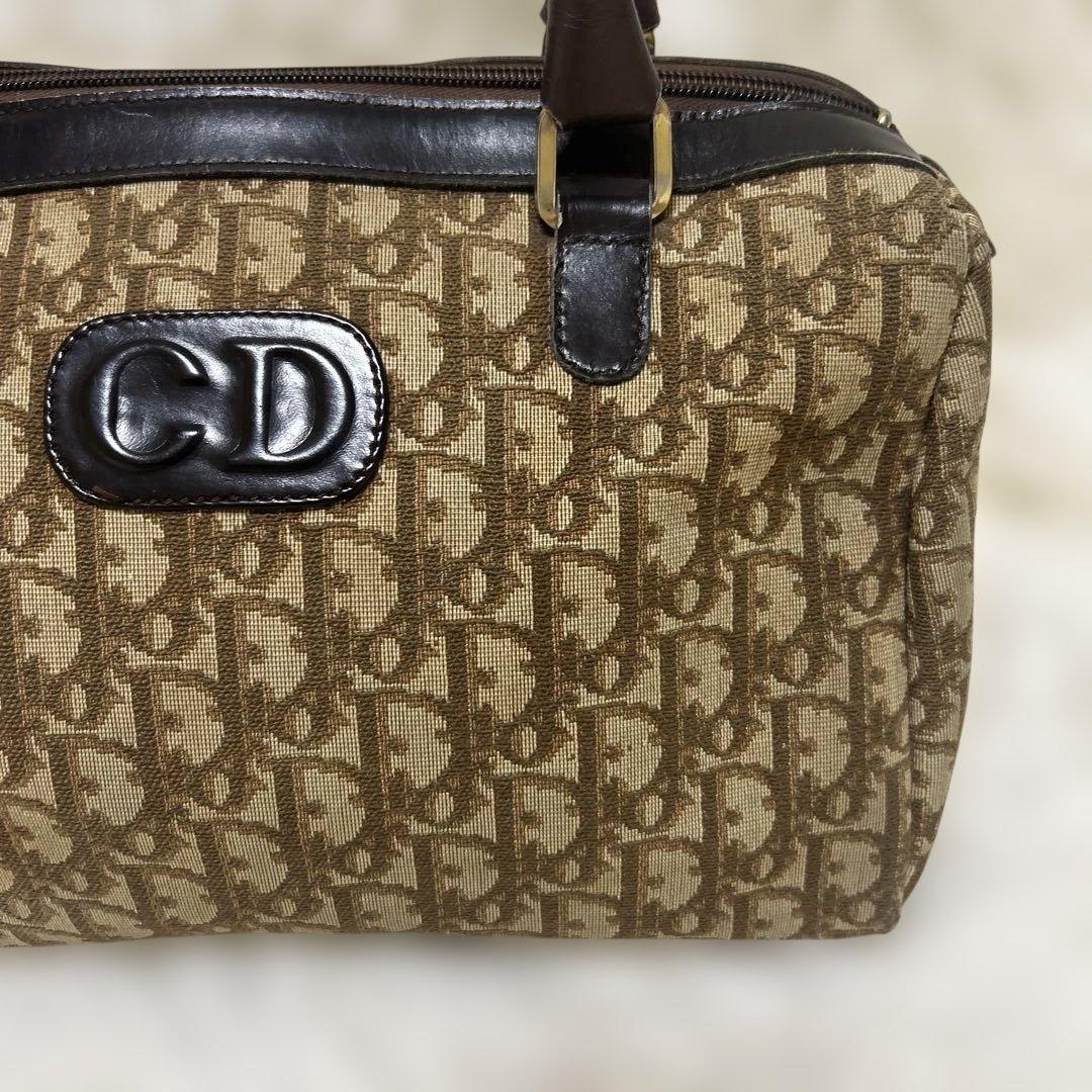 クリスチャンディオール ハンドバッグ ミニボストン トロッター ブラウンCDロゴ