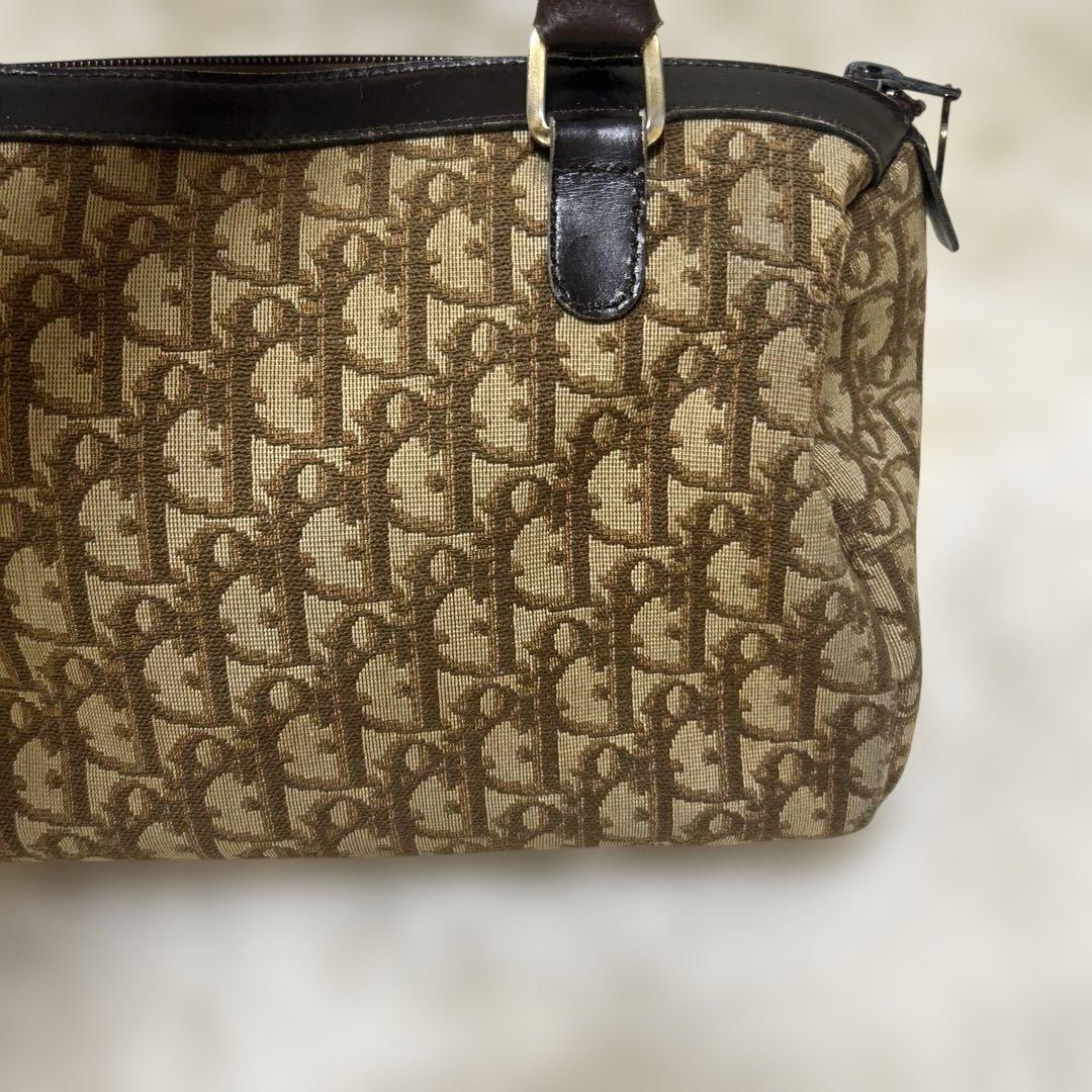 クリスチャンディオール ハンドバッグ ミニボストン トロッター ブラウンCDロゴ