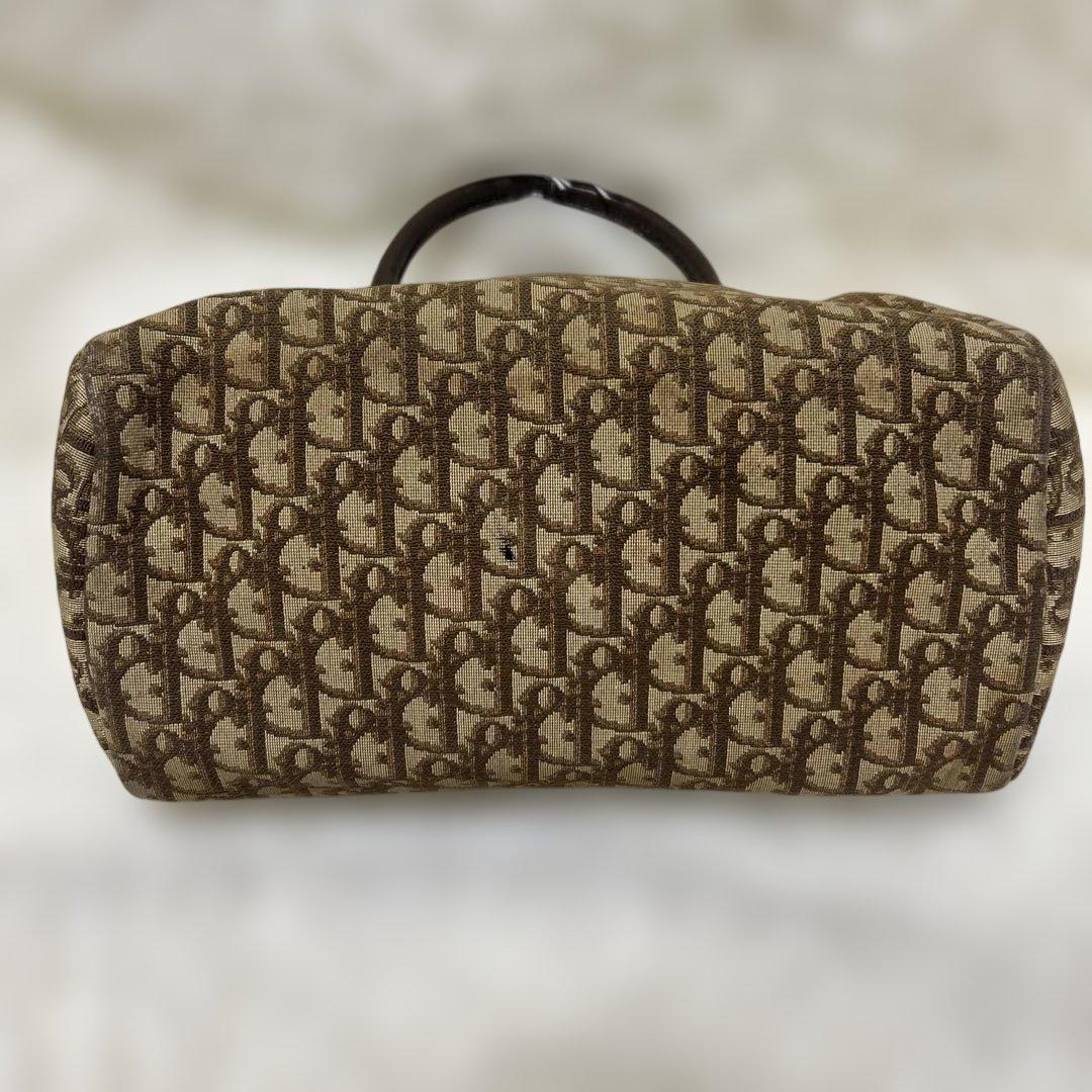 クリスチャンディオール ハンドバッグ ミニボストン トロッター ブラウンCDロゴ