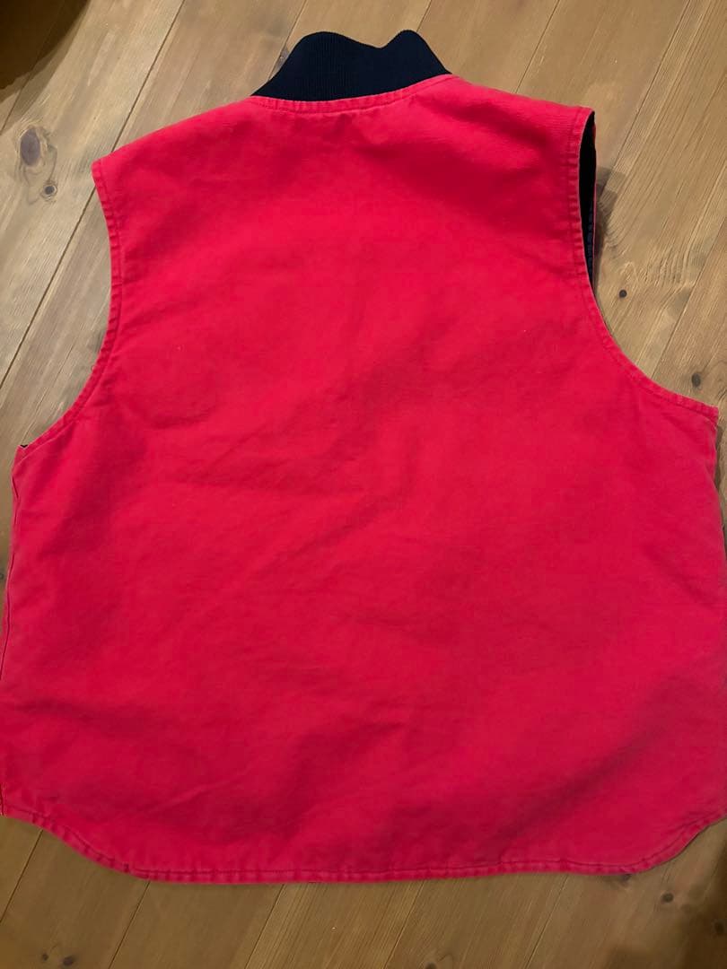 青*ダ様 Carhartt ダックベスト　赤色　カーハート