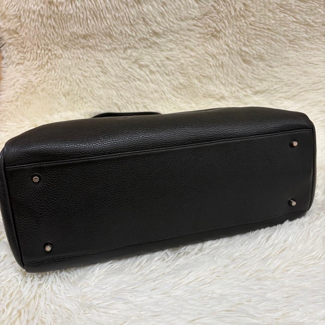 ✨人気✨ アニエスベー　ボストンバッグ レザー ブラック