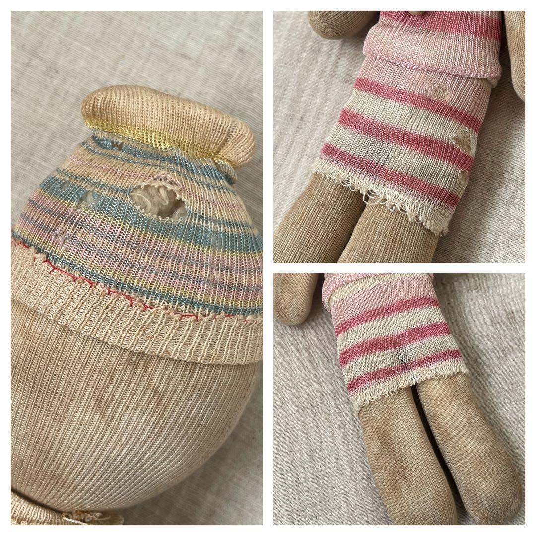 アンティークヴィンテージUSAテディベア うさぎドール古びたぬいぐるみ