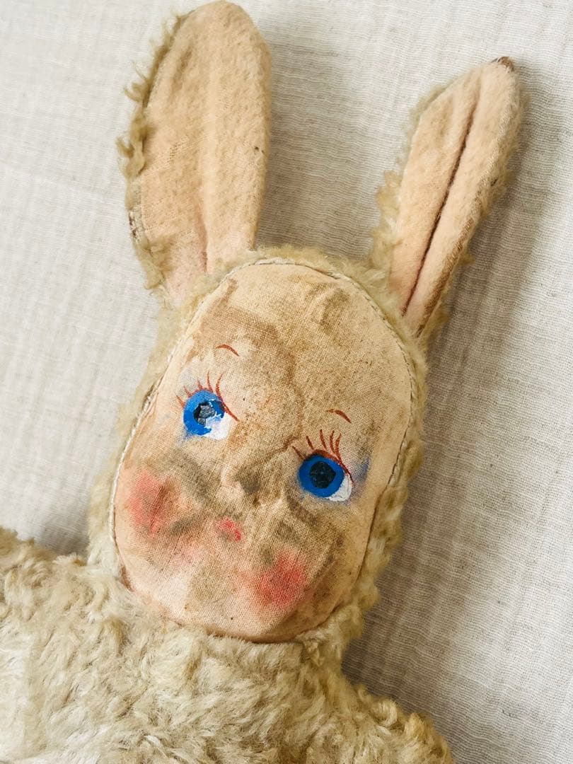 アンティークヴィンテージUSAテディベア うさぎドール古びたぬいぐるみ