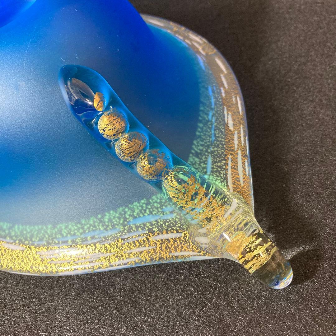 黒木国昭 金彩 硝子 ガラス 花器 鉢 器 硝子