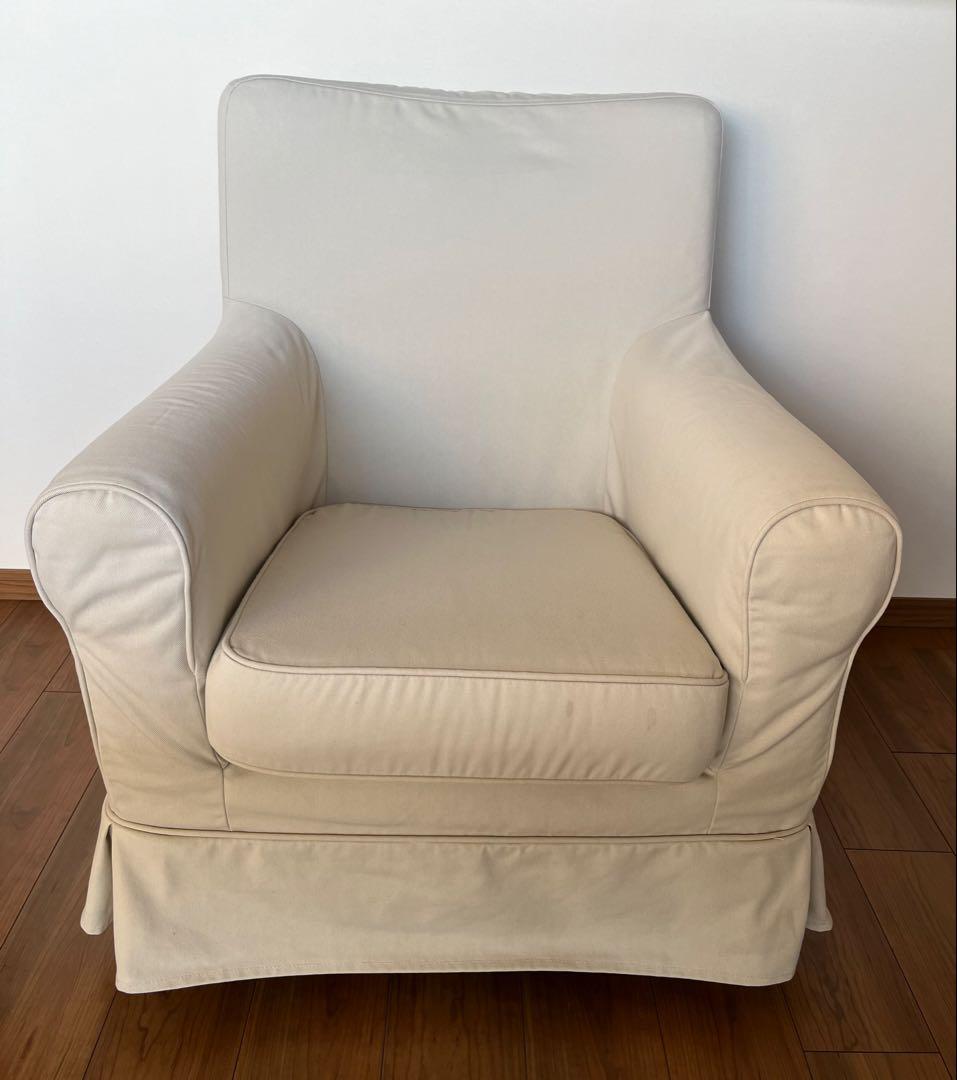 IKEA　EKTORP　エークトルプ　ソファ　1シーター　ダメージあり