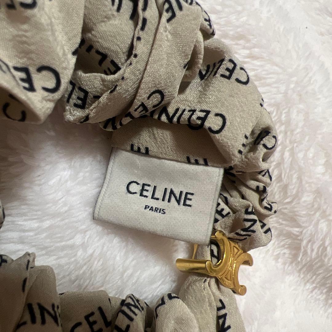 CELINE レイユール シュシュ ゴールドフィニッシュ ブラス＆シルク