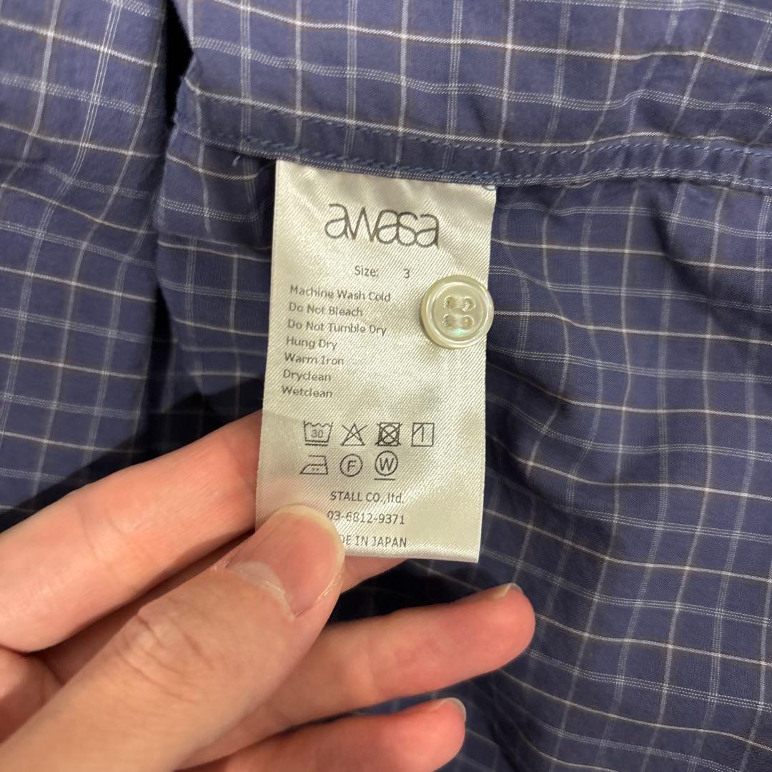 トップス awasa regular collar shirt (check) 3