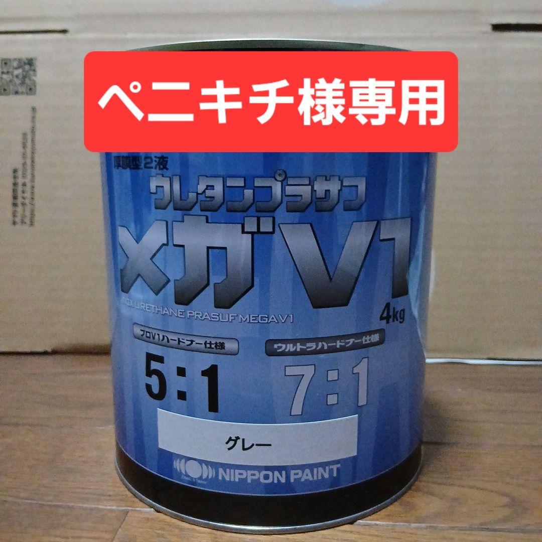 ペニキチnax　ウレタンプラサフ　ジタン　グレー　メガV1　グレー　セット