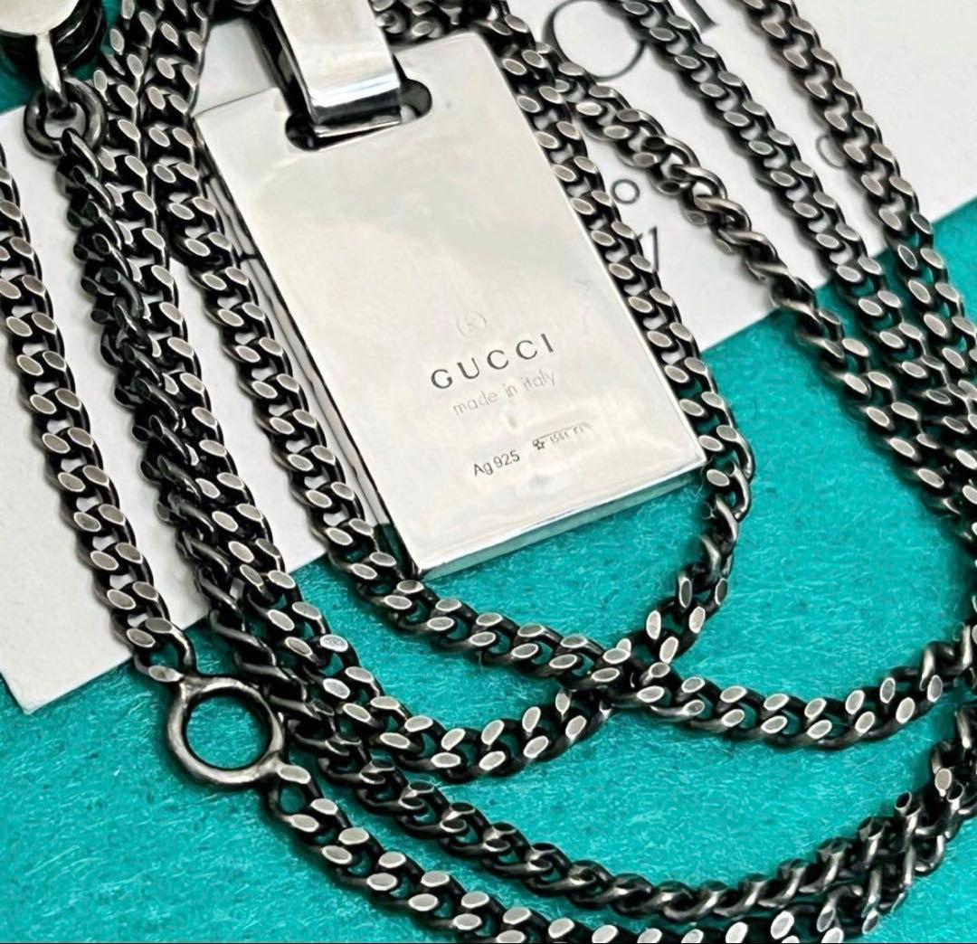 極美品‼️GUCCI ディアマンテプレートネックレス