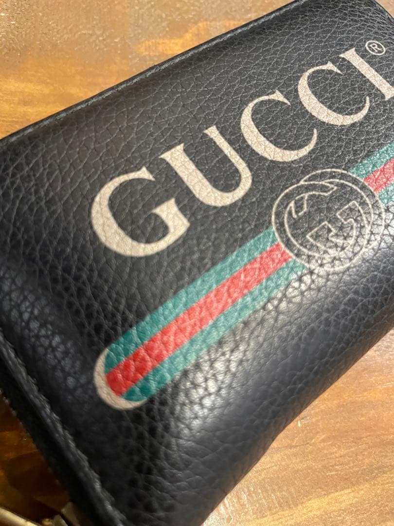 GUCCI 黒 レザー ケース 極美品