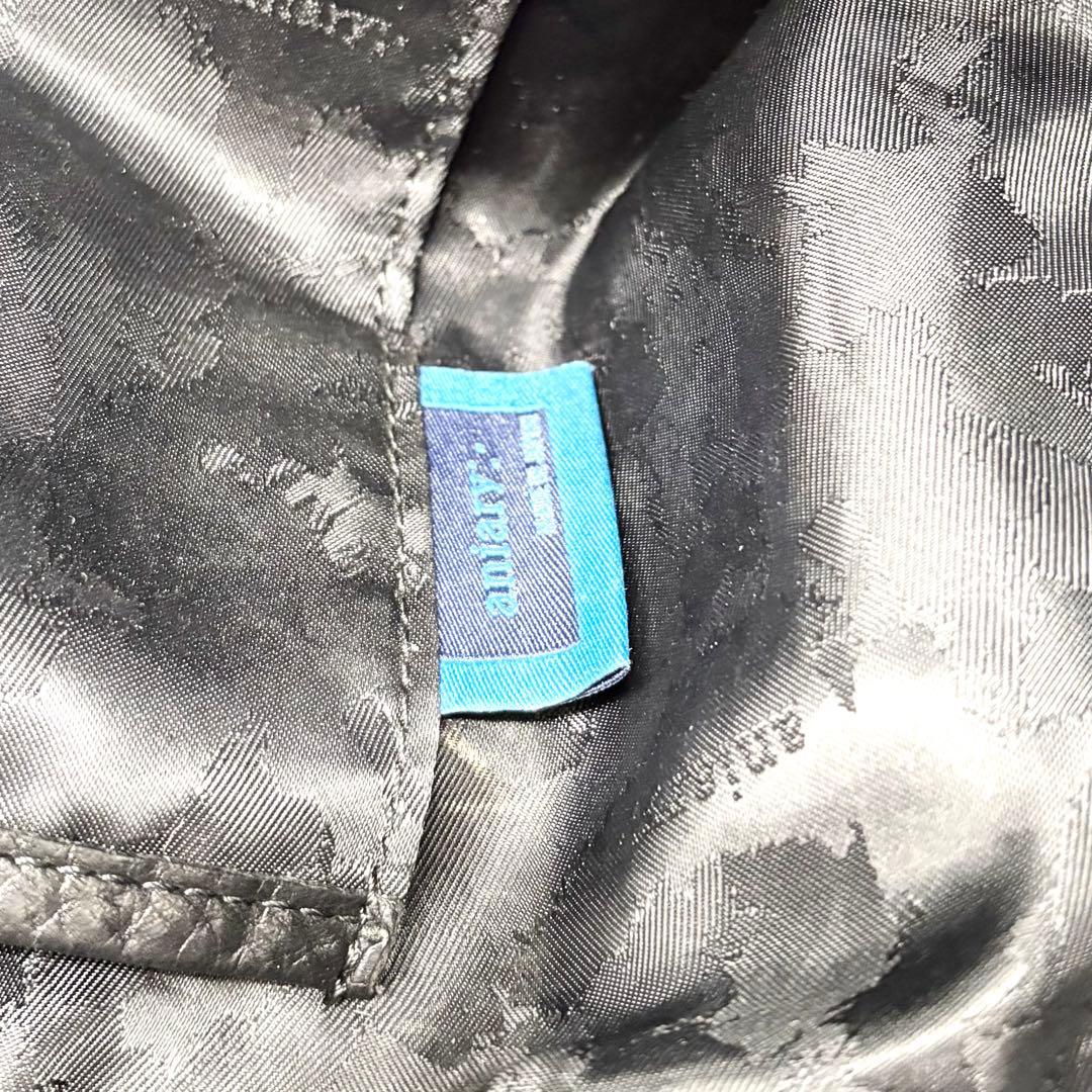 【極美品】アニアリ トートバッグ レザー 肩掛け A4可 チャーム付き ブラック