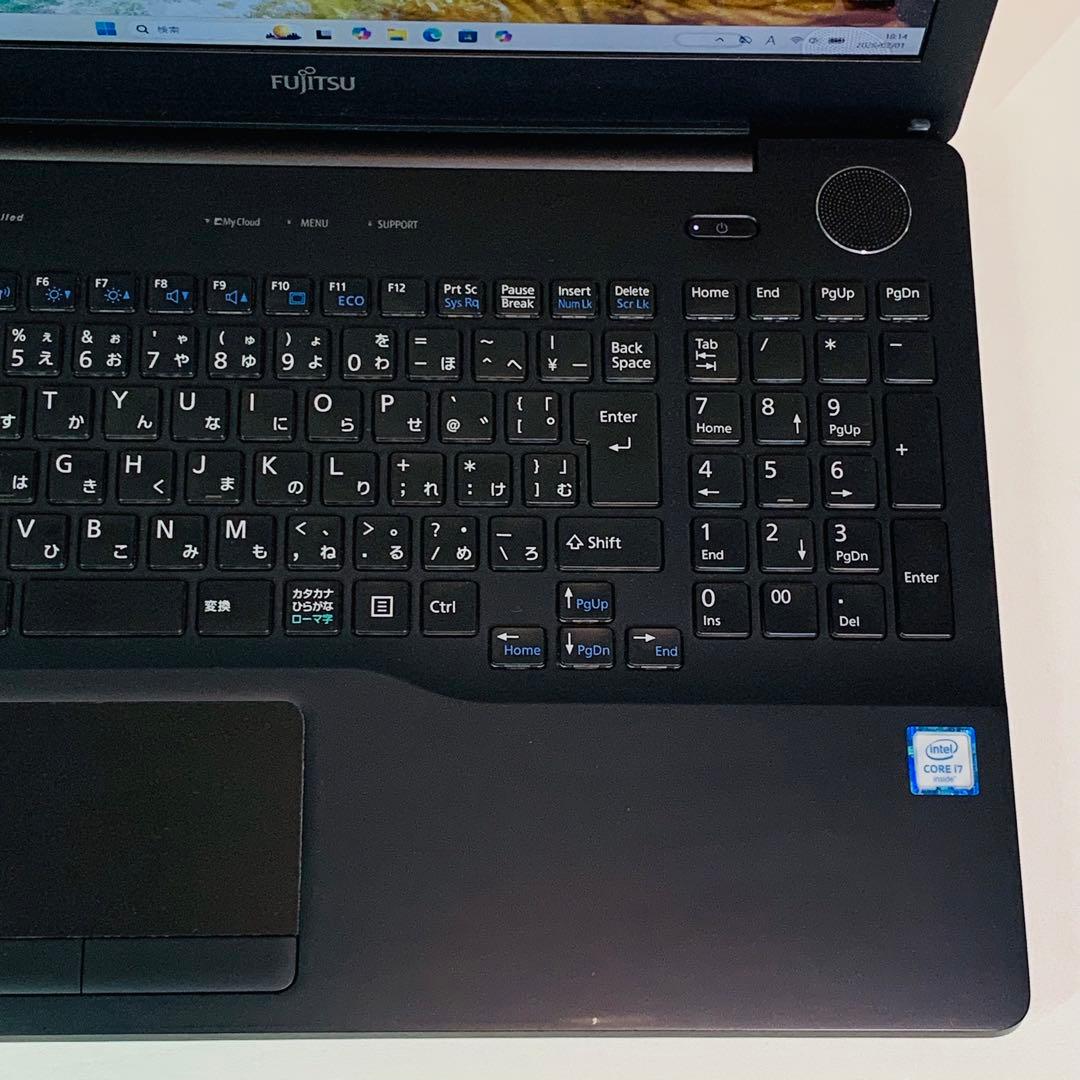 Core i7✨SSD512GB✨16GB✨カメラ✨オフィス✨黒✨ノートパソコン