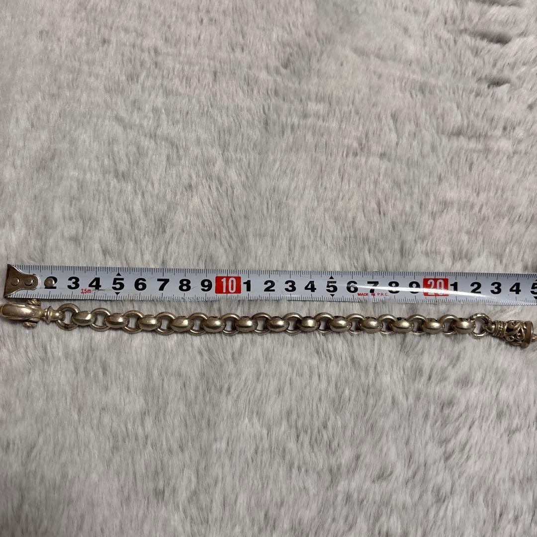 シルバー チェーンブレスレット ベル型チャーム付き