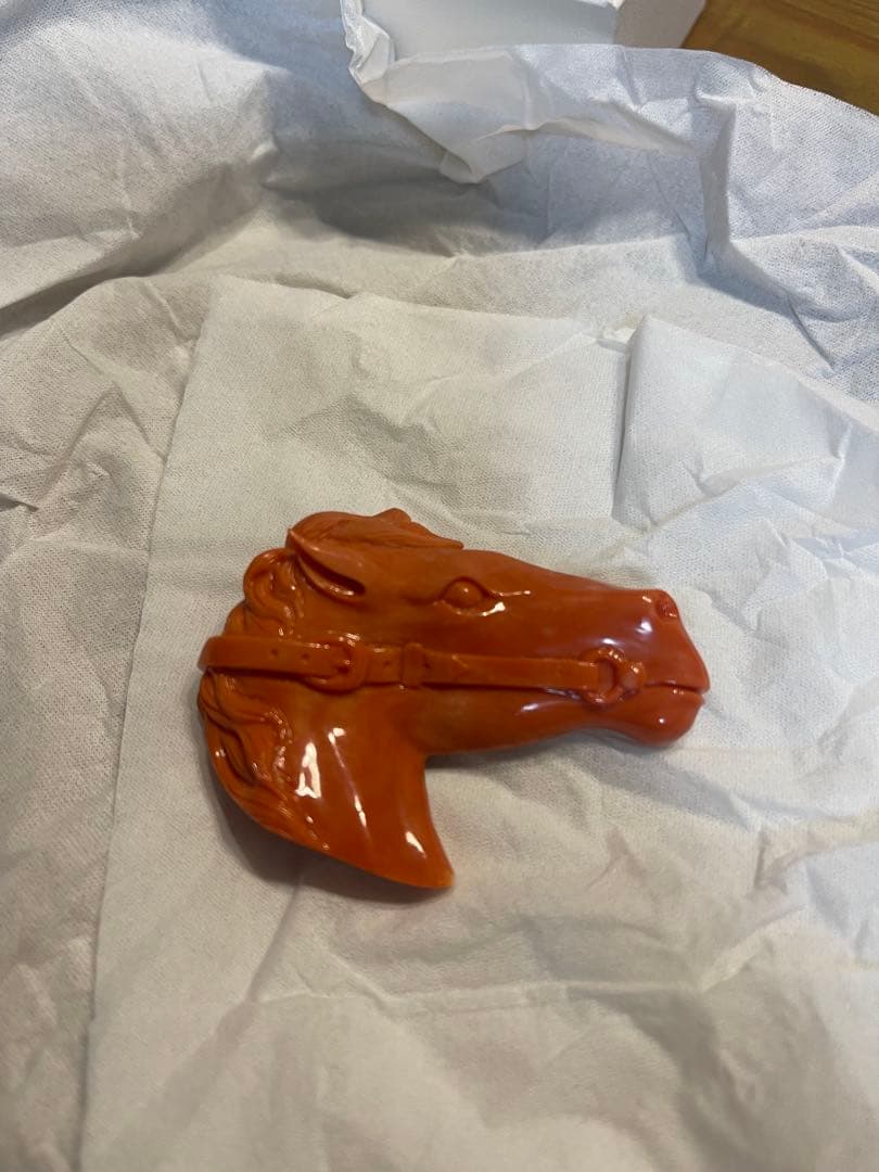 K18 ももサンゴ　馬モチーフ