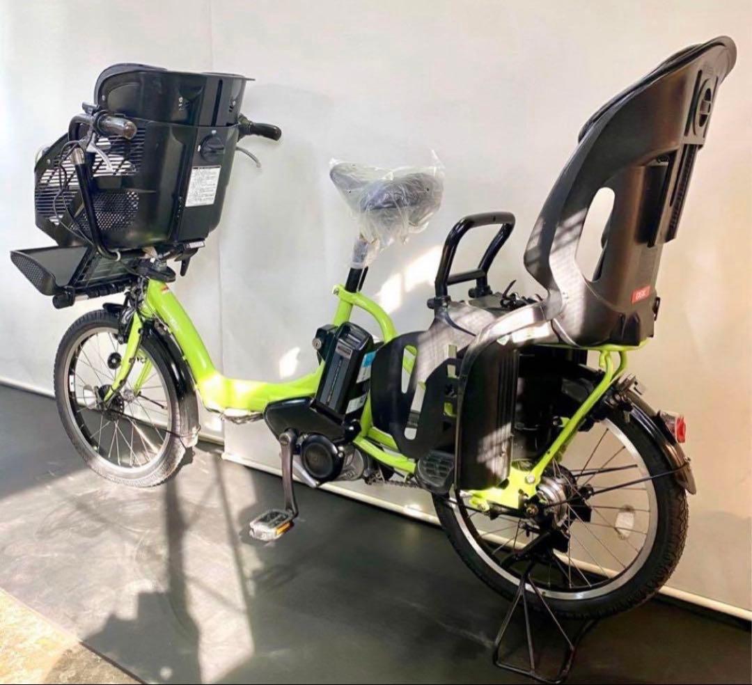 1年保証 ヤマハ　パスキッス　20インチ　子供乗せ　黄緑色　電動アシスト自転車