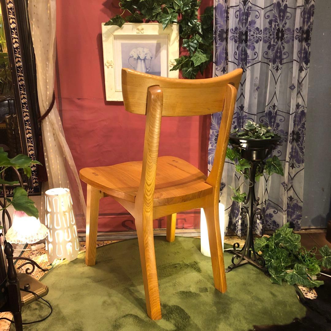 かず　L 1 Sale 和テースト　タモ無垢材　チェア