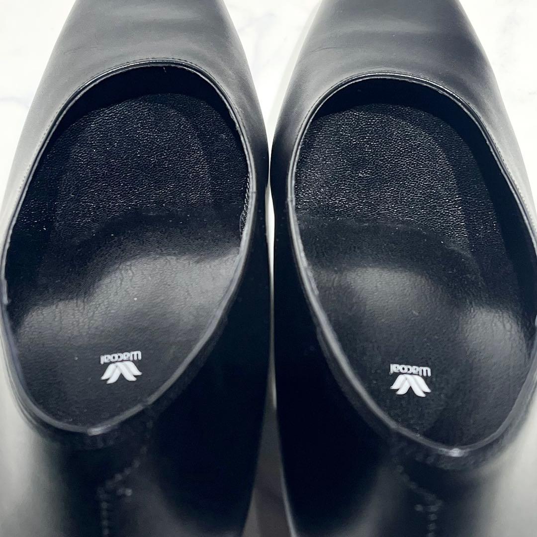 未使用級☆ワコール サクセスウォーク スクエアトゥ 5cmヒールパンプス 24D