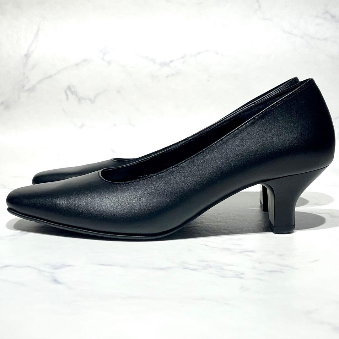 未使用級☆ワコール サクセスウォーク スクエアトゥ 5cmヒールパンプス 24D