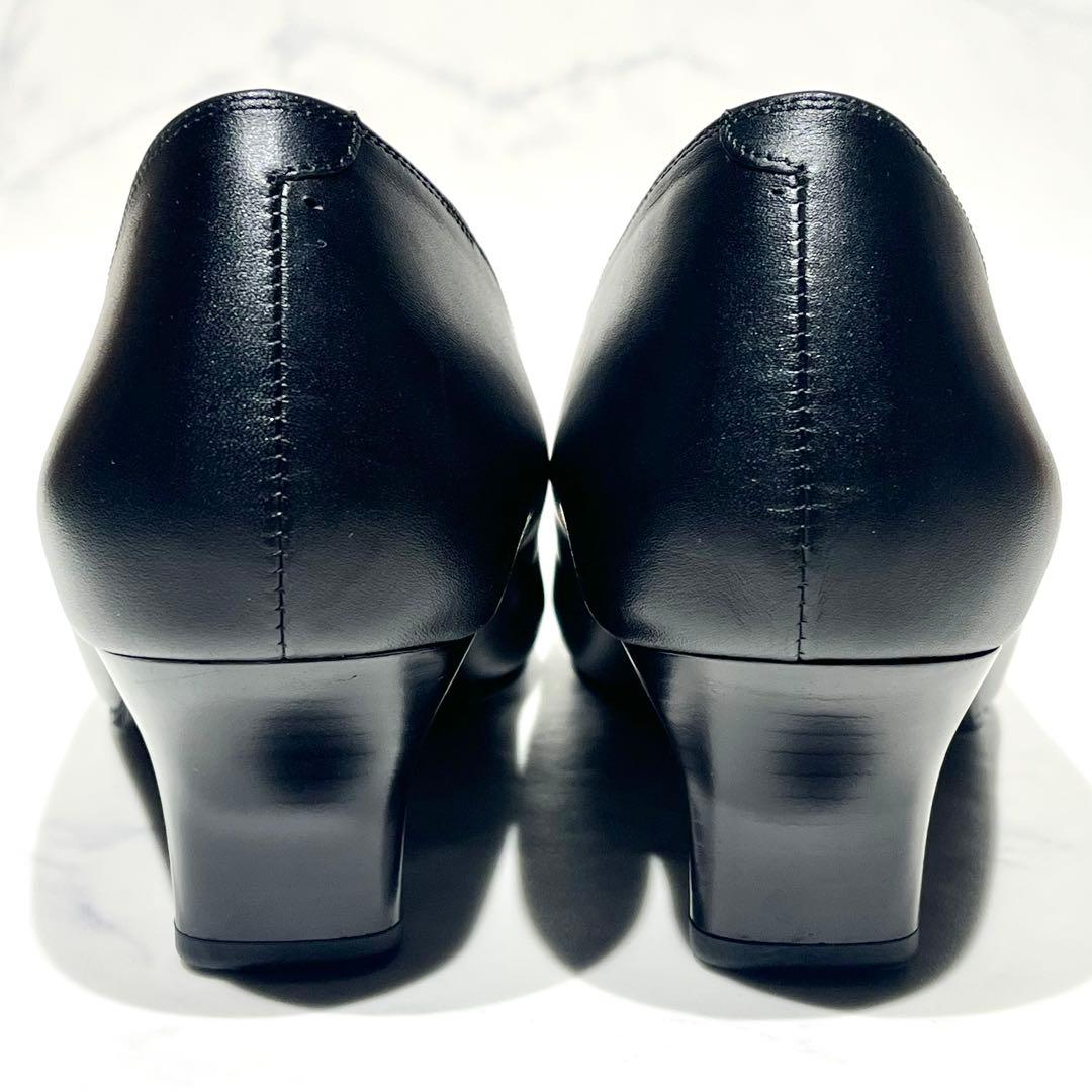 未使用級☆ワコール サクセスウォーク スクエアトゥ 5cmヒールパンプス 24D