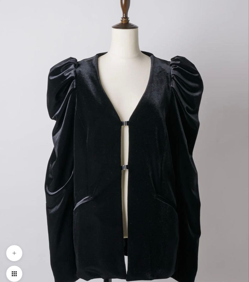 LA BELLE ETUDE クラシカルベロアパフスリーブJK black