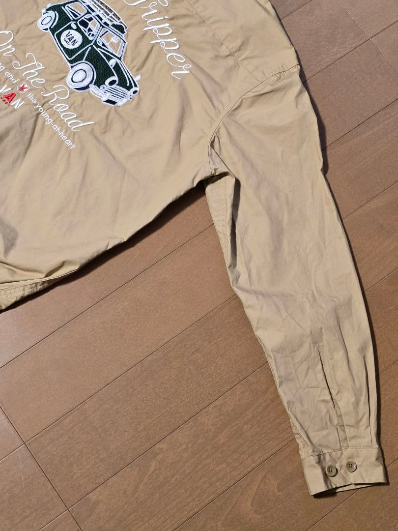 VAN JACスイングトップ. ミニクーパー刺繍.サイズM.ベージュ