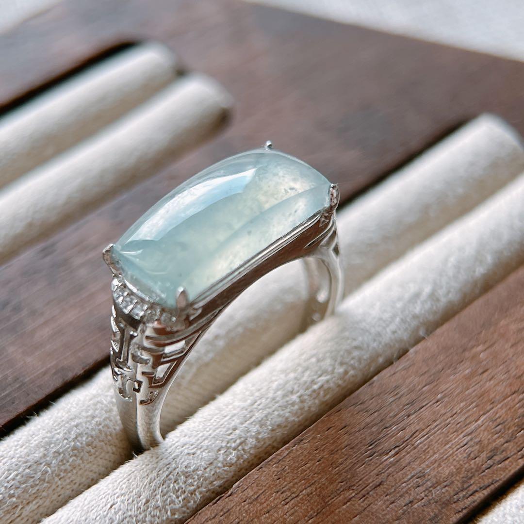 ミャンマー産天然本翡翠 リング シルバー925