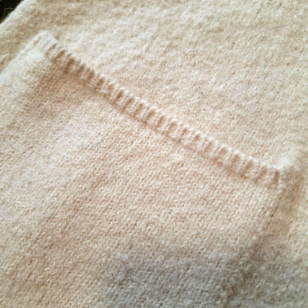 45R ダッフルコート　フロートアルパカ縮絨ハーフコート　アイボリー