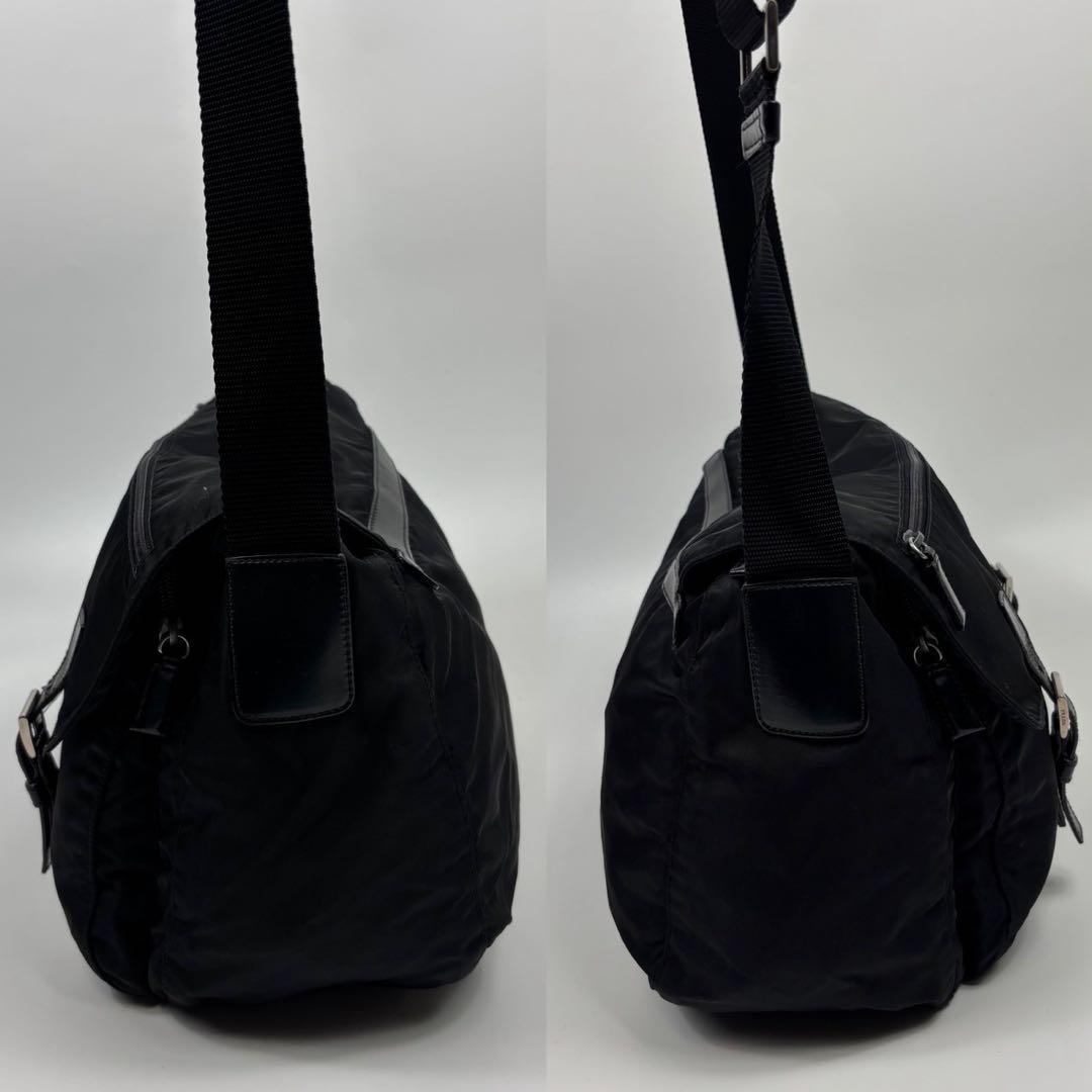 プラダ ショルダーバッグ 2way メッセンジャー 三角ロゴ テスート肩掛け