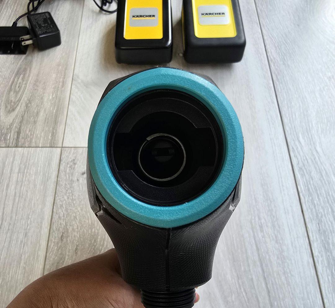 ケルヒャー◆KARCHER KHB6 モバイル高圧洗浄機+ホース+新品バッテリー