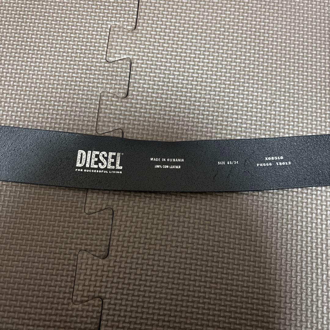 DIESEL ブラックレザーベルト サイズ85/34