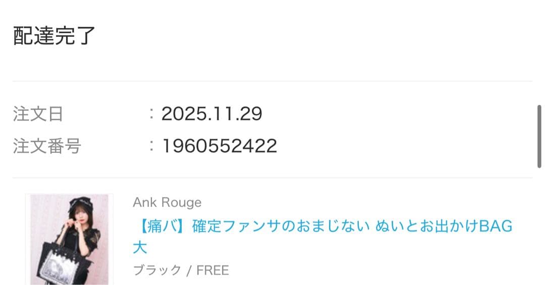 Ank Rouge 【痛バ】確定ファンサのおまじない ぬいとお出かけBAG 大