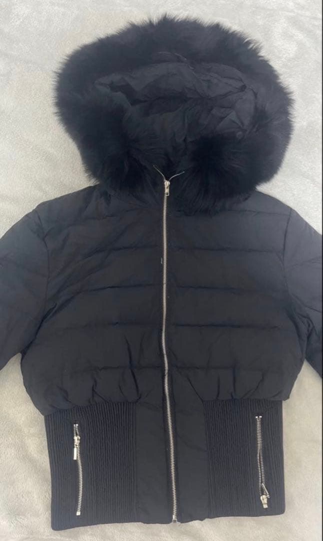 スリムウエストショートダウン ブラック