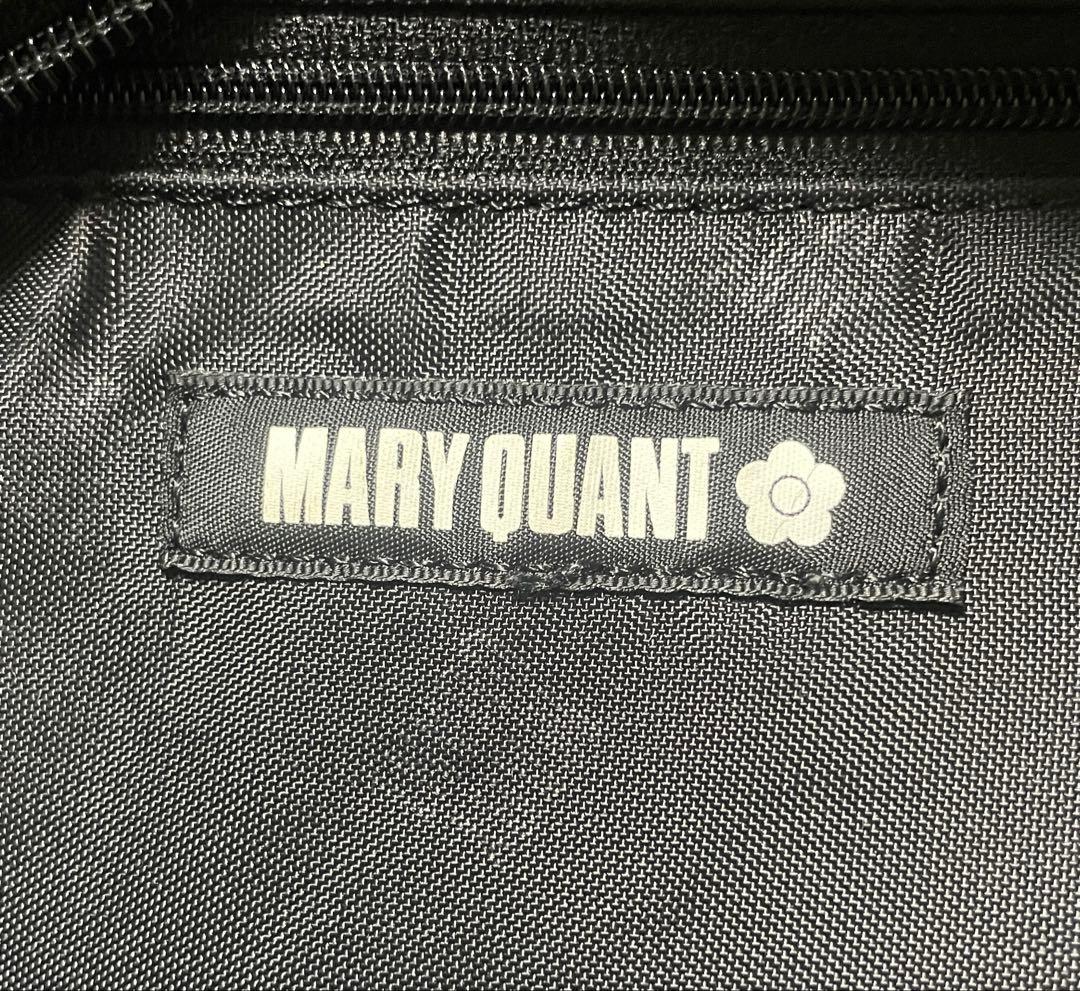MARY QUANT マリークワント デイジーキルトボストンショルダーバッグ 黒